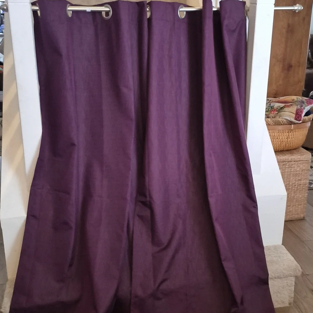 Eclipse Thermal Grommet Blackout Curtains 2 Panels 42x63 Plum (84x63)